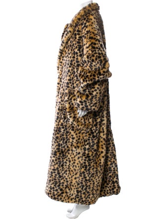 Dolce & Gabbana Animal Print Faux Fur Coat