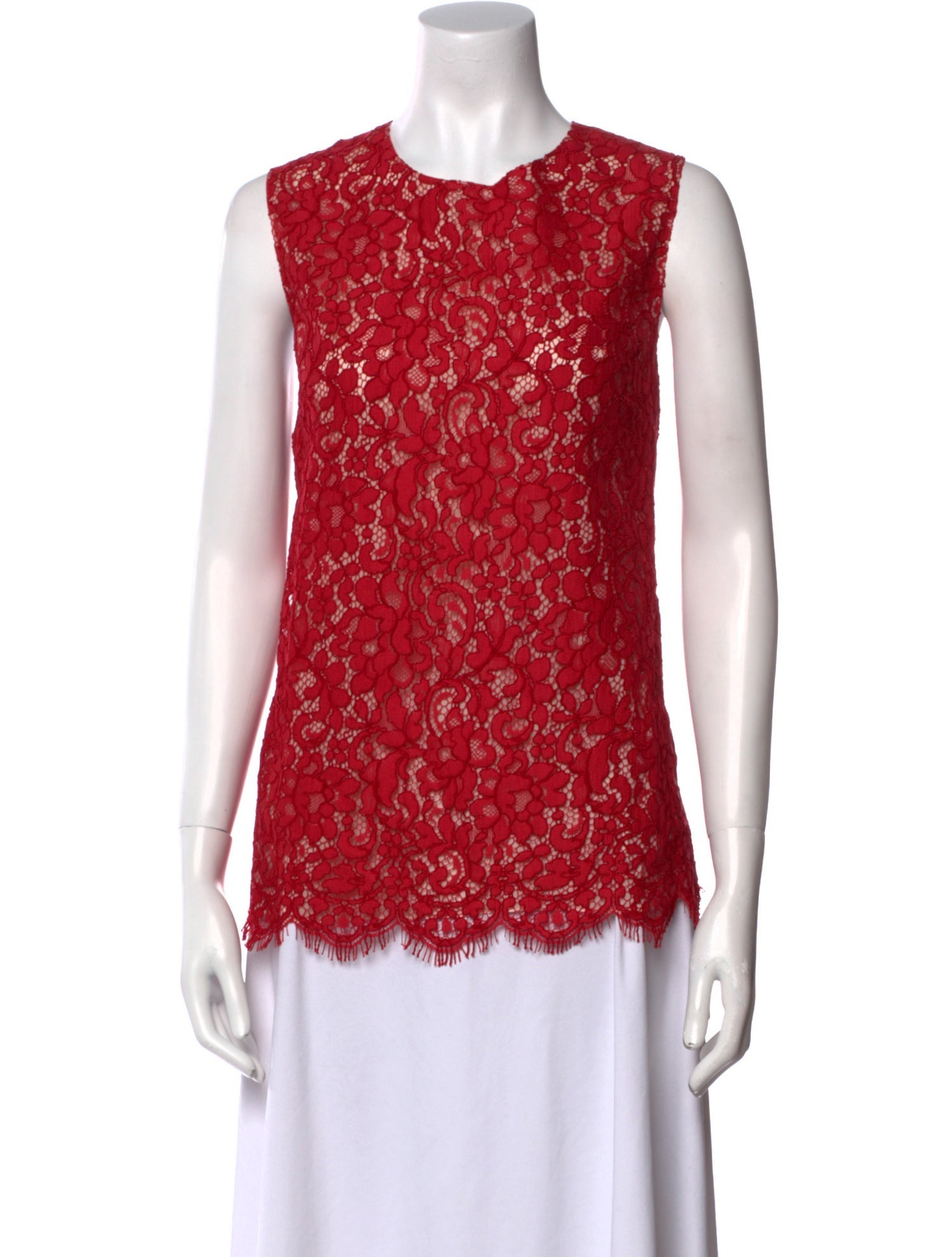 Dolce & Gabbana Lace Pattern Crew Neck Top w/ Tags