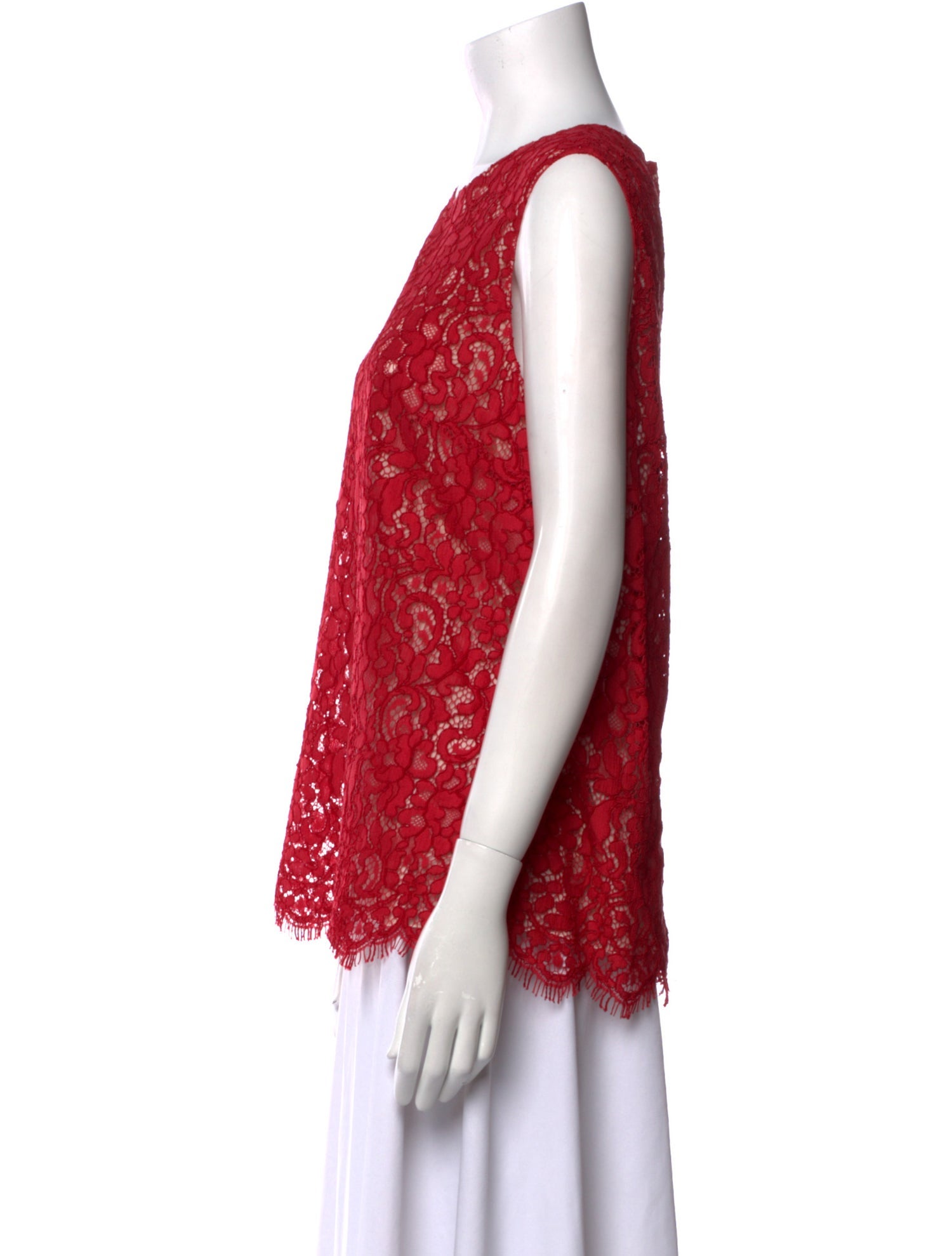 Dolce & Gabbana Lace Pattern Crew Neck Top w/ Tags