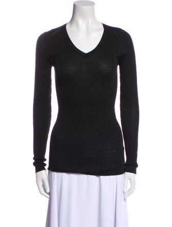 Dolce & Gabbana Alpaca V-Neck Top