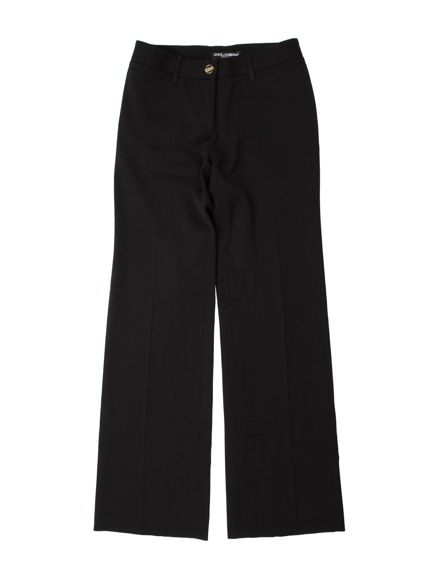 Dolce & Gabbana Virgin Wool Wide Leg Pants
