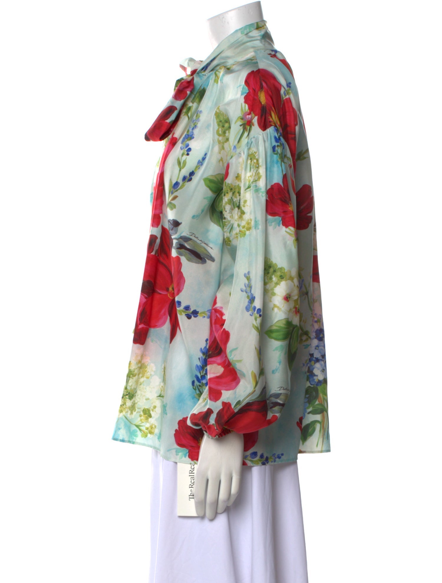 Dolce & Gabbana Silk Floral Print Blouse