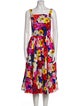 Dolce & Gabbana Floral Print Midi Length Dress