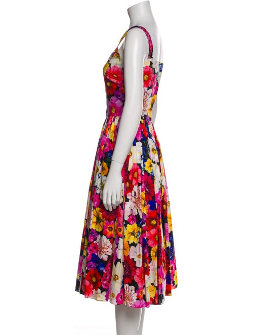 Dolce & Gabbana Floral Print Midi Length Dress
