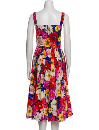 Dolce & Gabbana Floral Print Midi Length Dress