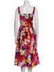 Dolce & Gabbana Floral Print Midi Length Dress