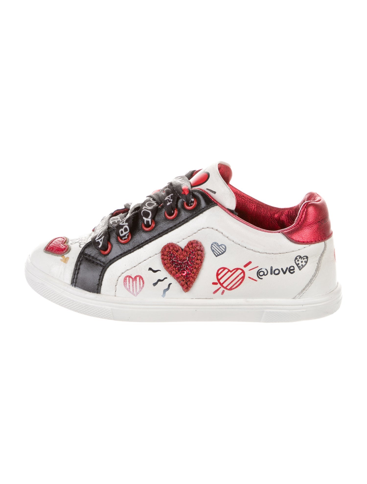 Dolce & Gabbana Toddler Girls' Patterned Leather Sneakers