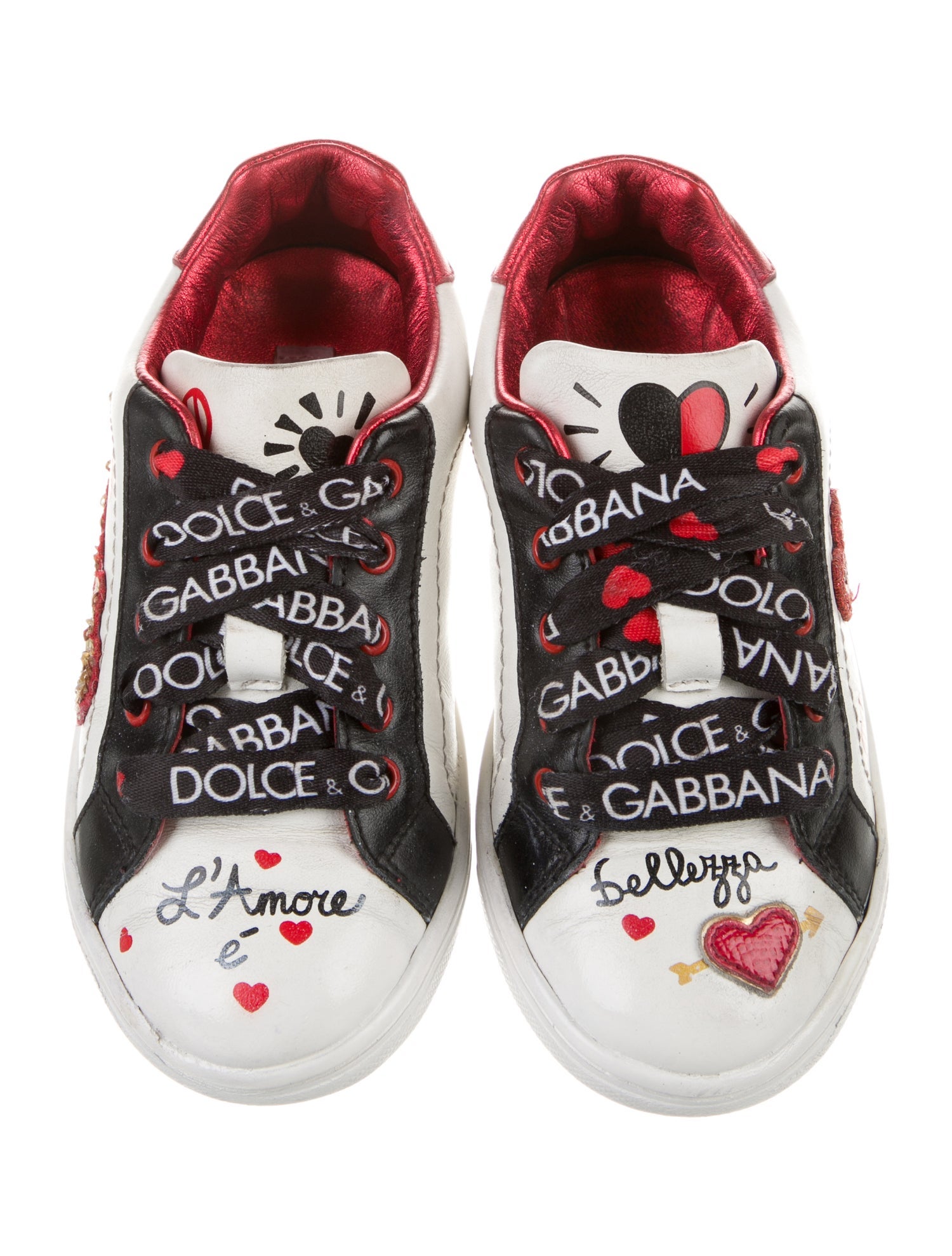Dolce & Gabbana Toddler Girls' Patterned Leather Sneakers
