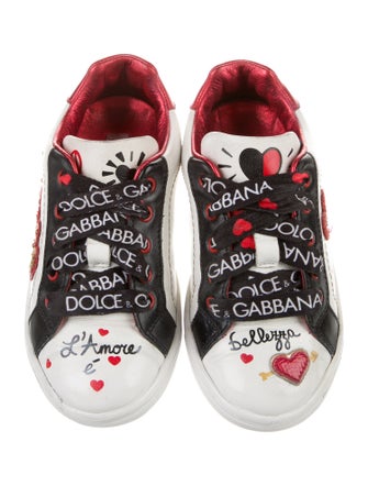 Dolce & Gabbana Toddler Girls' Patterned Leather Sneakers