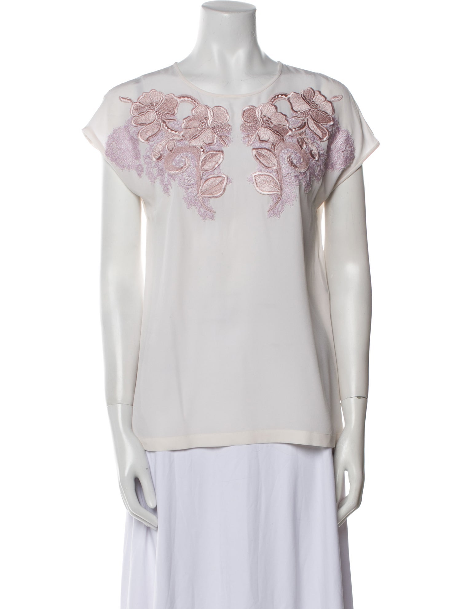 Dolce & Gabbana Silk Scoop Neck Blouse
