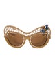 Dolce & Gabbana Oversize Mirrored Sunglasses