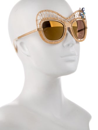 Dolce & Gabbana Oversize Mirrored Sunglasses