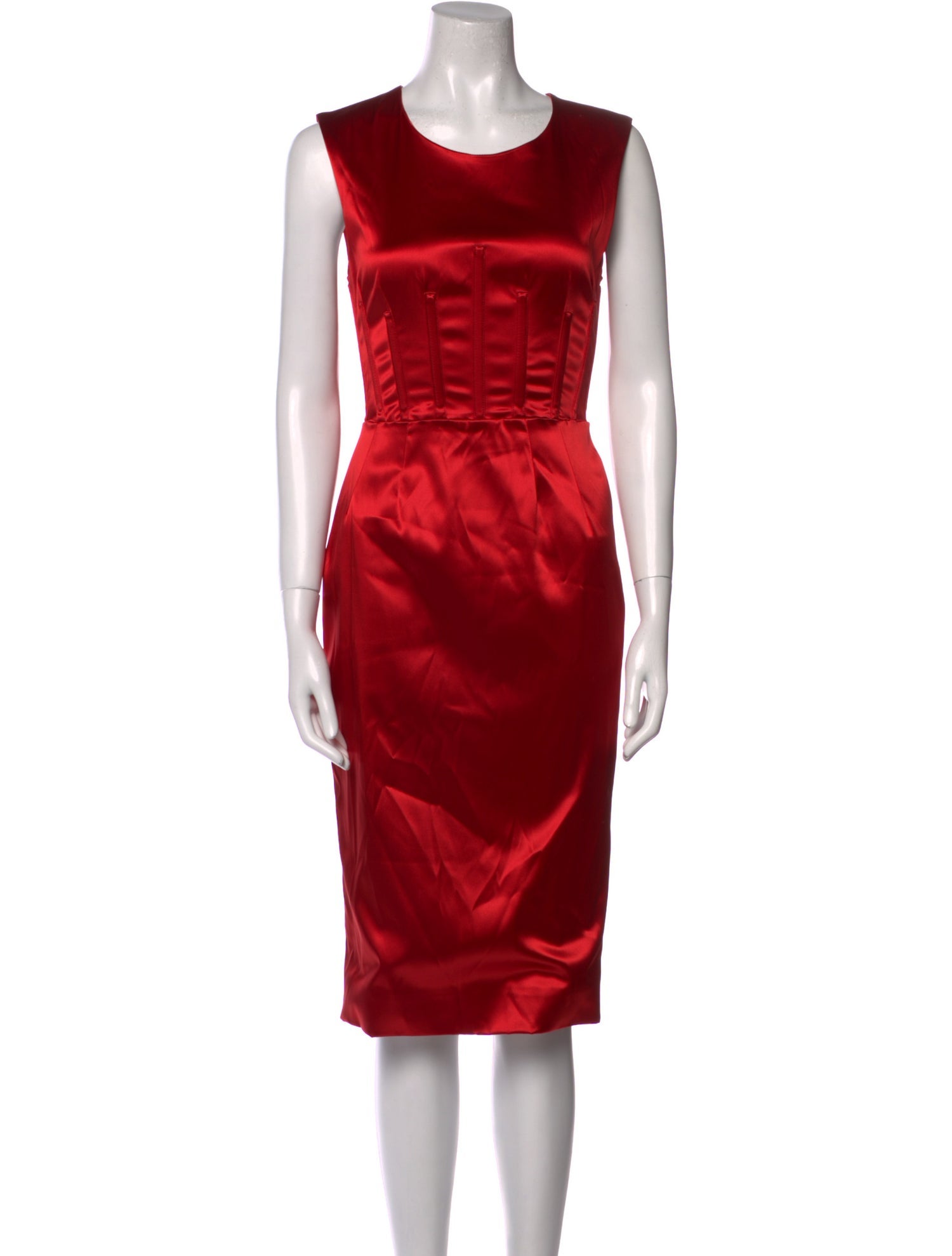 Dolce & Gabbana Satin Midi Length Dress