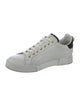 Dolce & Gabbana Faux Pearl Accents Leather Sneakers