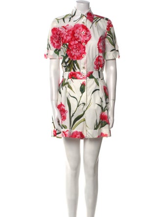 Dolce & Gabbana Floral Print Crew Neck Romper