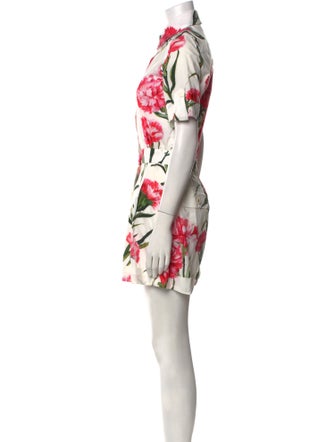 Dolce & Gabbana Floral Print Crew Neck Romper