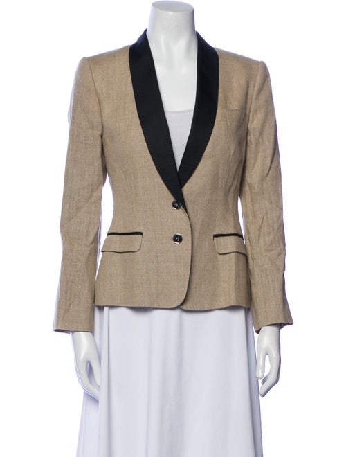 Dolce & Gabbana Linen Colorblock Pattern Blazer