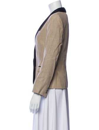 Dolce & Gabbana Linen Colorblock Pattern Blazer