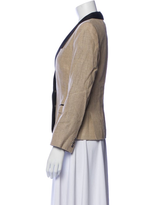 Dolce & Gabbana Linen Colorblock Pattern Blazer