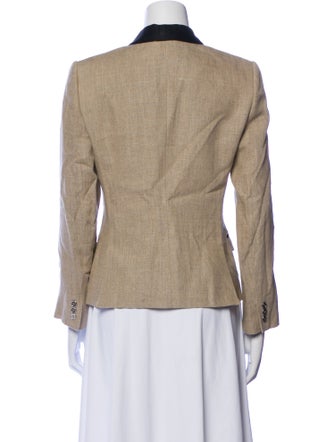 Dolce & Gabbana Linen Colorblock Pattern Blazer