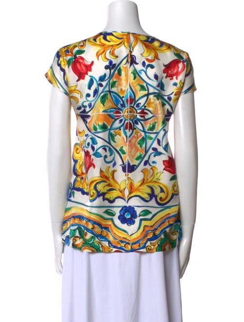 Dolce & Gabbana Silk Printed T-Shirt