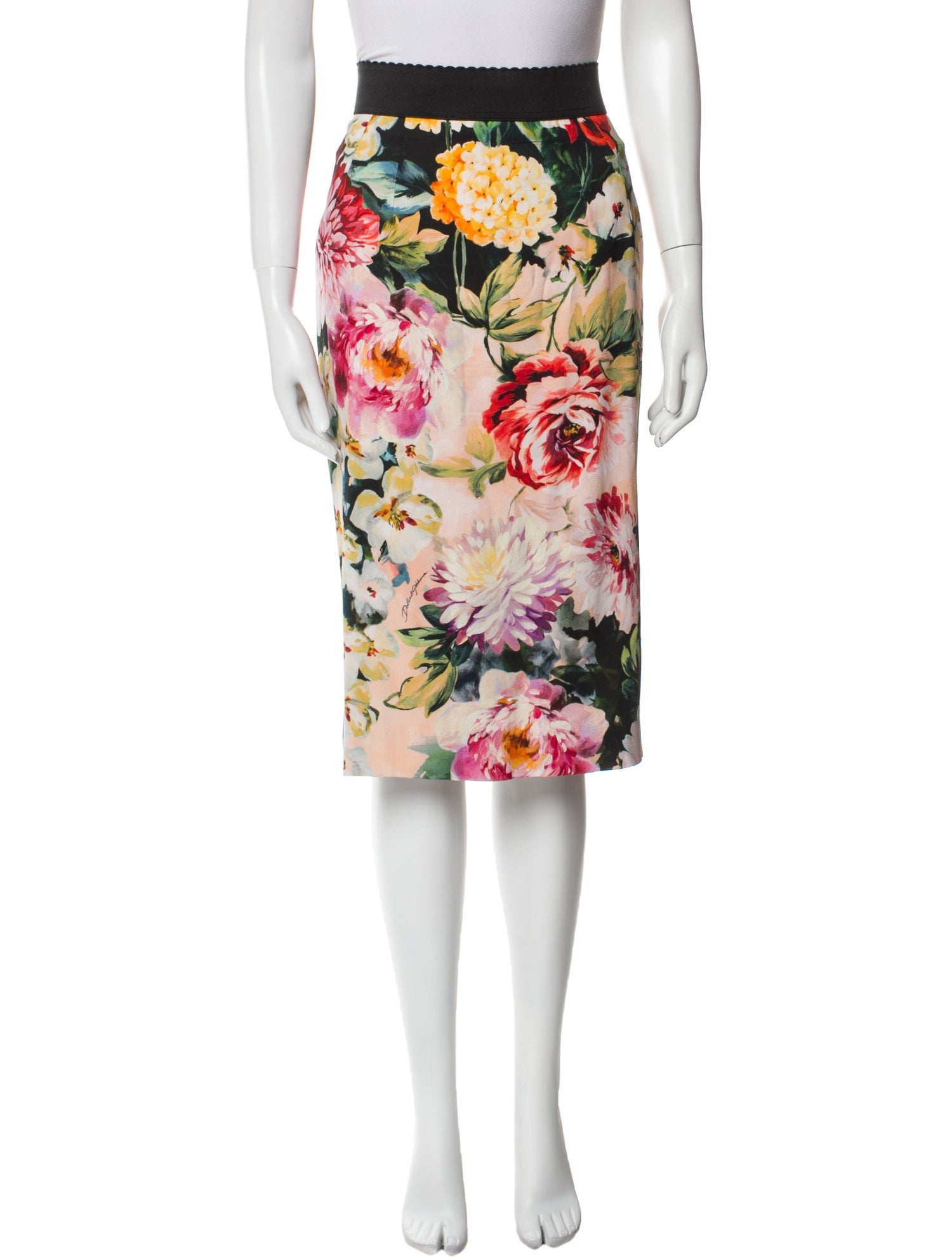 Dolce & Gabbana Floral Print Knee-Length Skirt