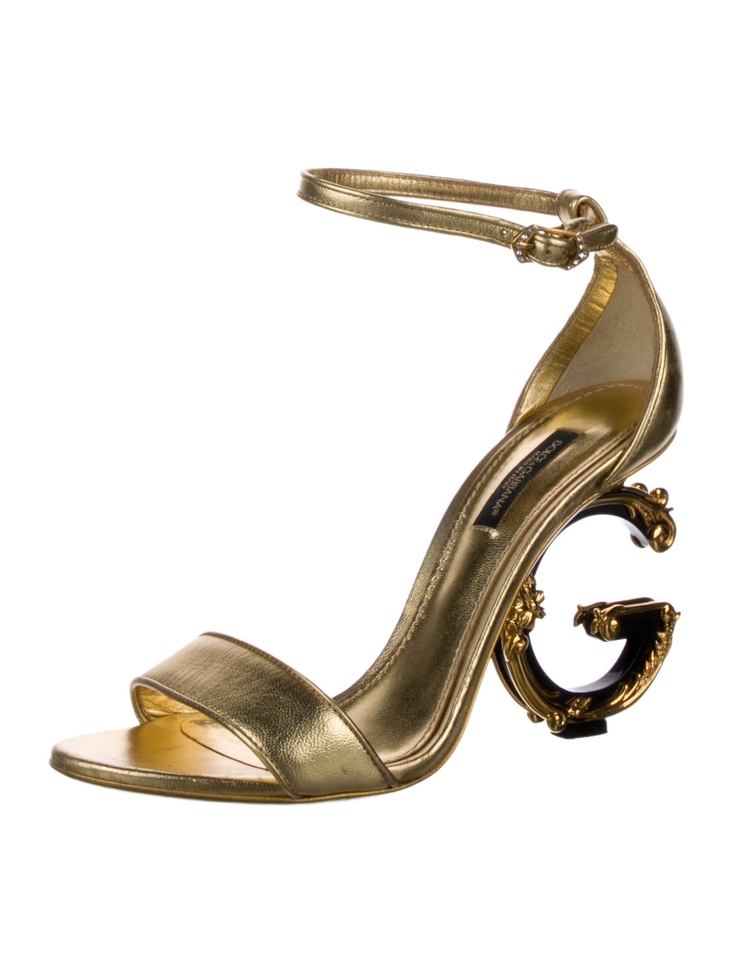 Dolce & Gabbana Leather Slingback Sandals