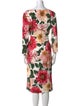 Dolce & Gabbana Floral Print Midi Length Dress