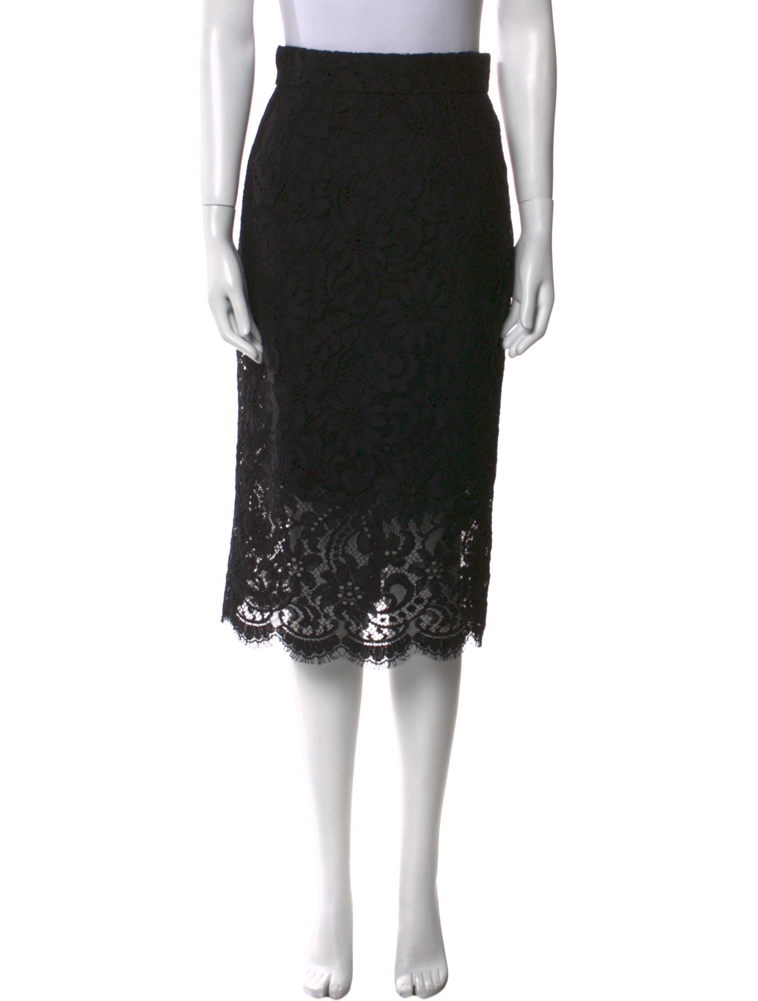 Dolce & Gabbana Lace Pattern Midi Length Skirt w/ Tags