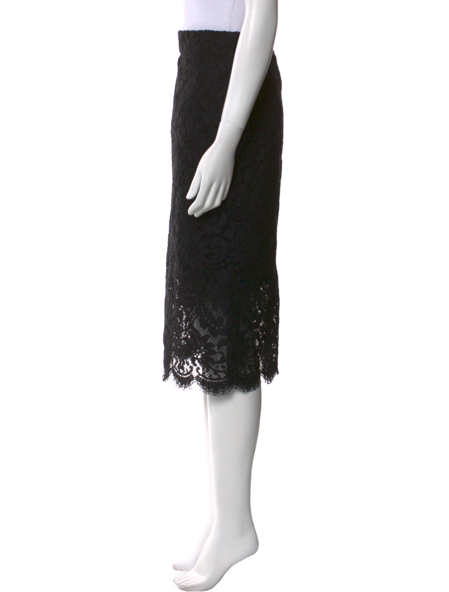 Dolce & Gabbana Lace Pattern Midi Length Skirt w/ Tags