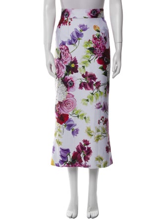 Dolce & Gabbana Floral Print Midi Length Skirt