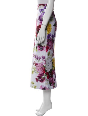 Dolce & Gabbana Floral Print Midi Length Skirt