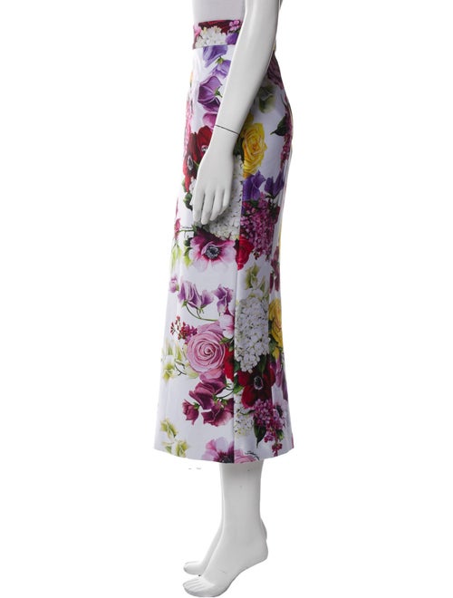 Dolce & Gabbana Floral Print Midi Length Skirt