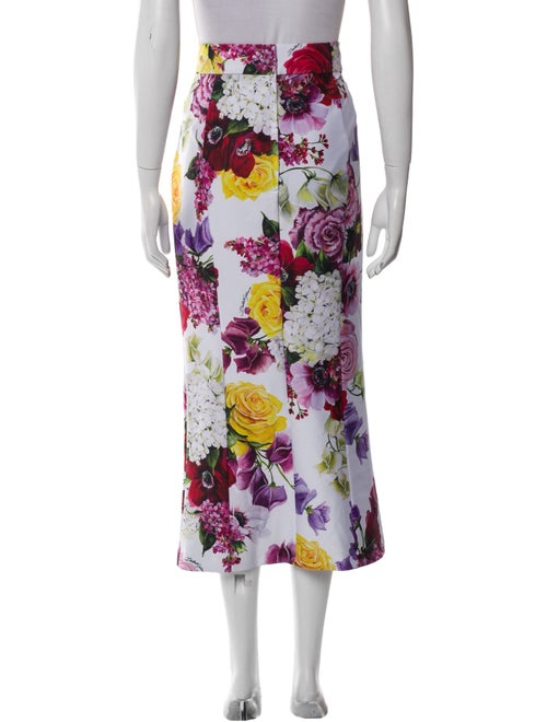 Dolce & Gabbana Floral Print Midi Length Skirt