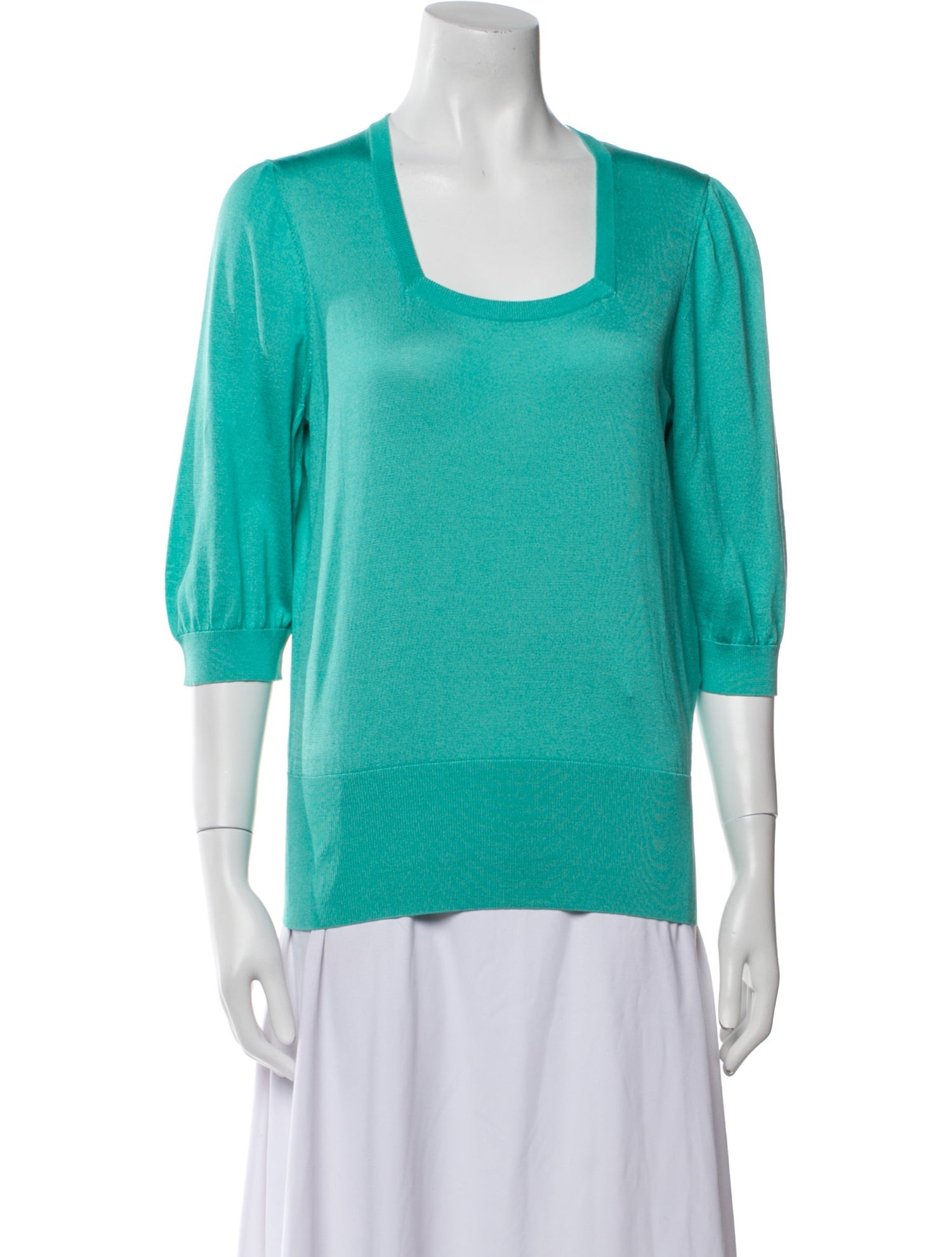 Dolce & Gabbana Silk Scoop Neck Sweater w/ Tags