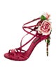 Dolce & Gabbana Satin Crystal Embellishments Sandals