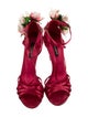 Dolce & Gabbana Satin Crystal Embellishments Sandals