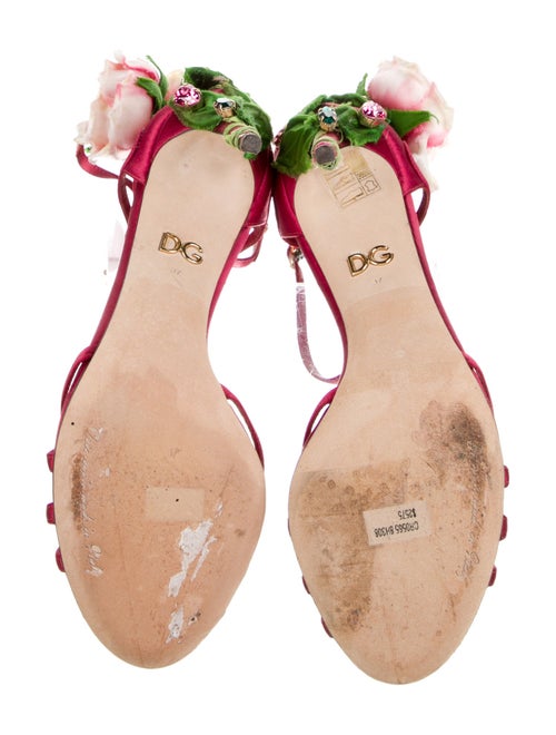 Dolce & Gabbana Satin Crystal Embellishments Sandals