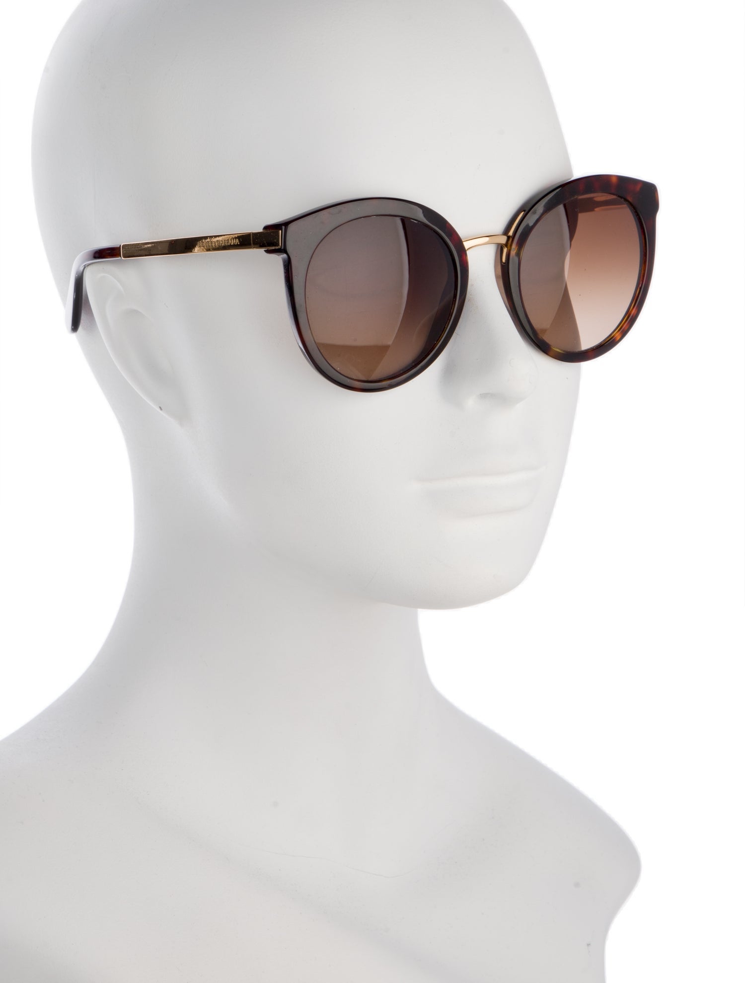 Dolce & Gabbana Gradient Round Sunglasses