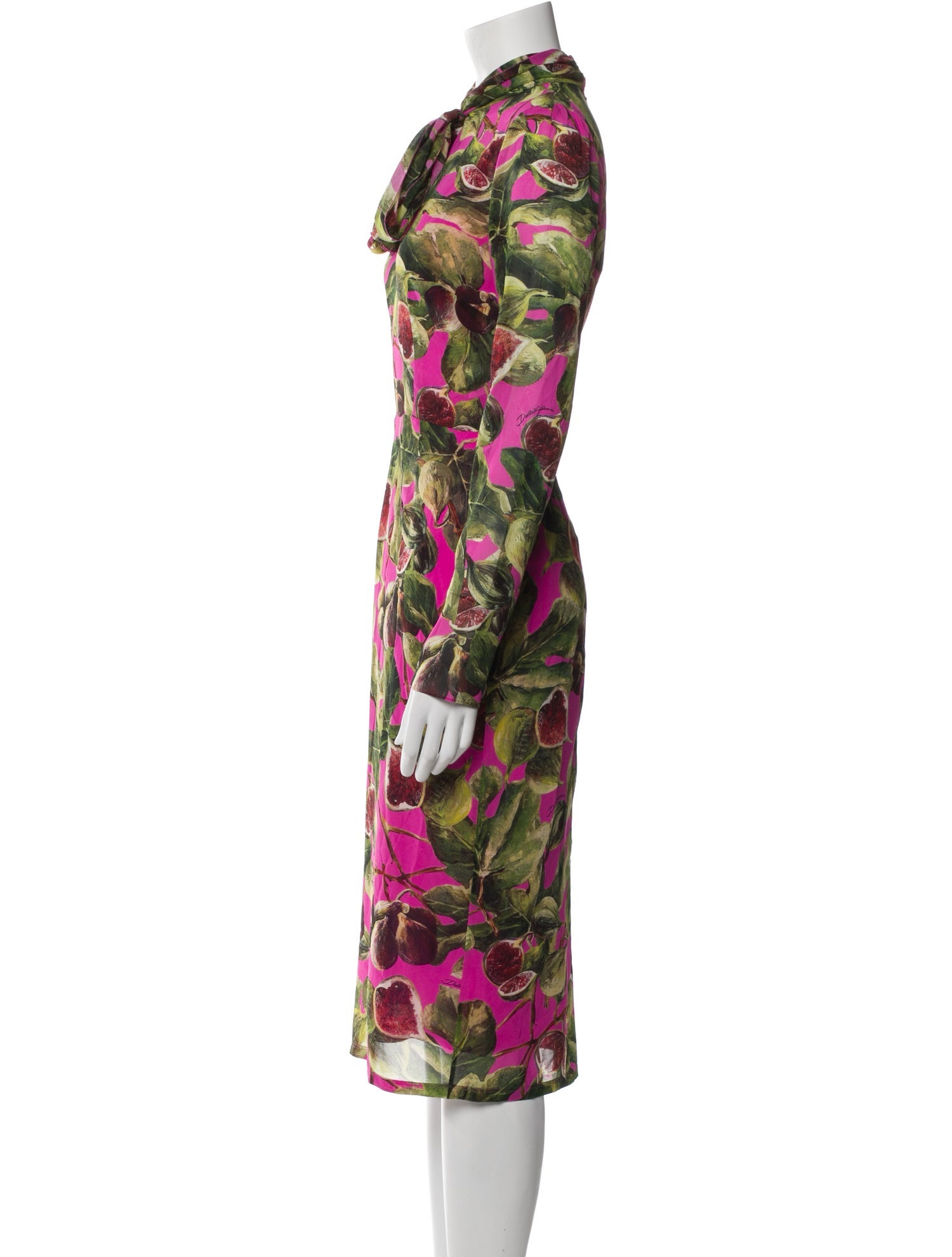 Dolce & Gabbana Floral Print Midi Length Dress