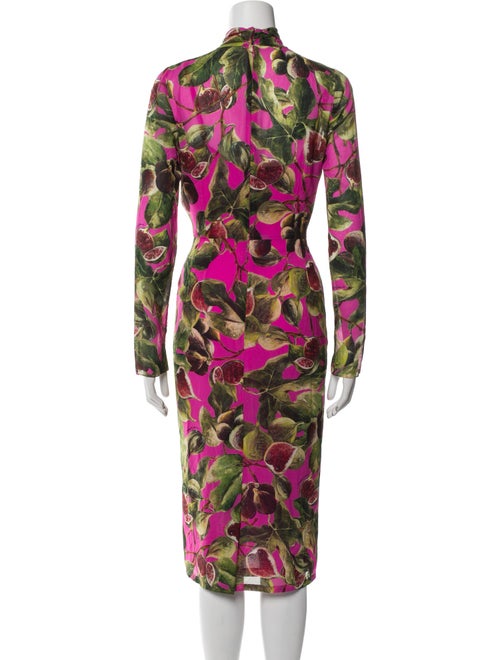 Dolce & Gabbana Floral Print Midi Length Dress