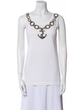 Dolce & Gabbana Scoop Neck Sleeveless Top