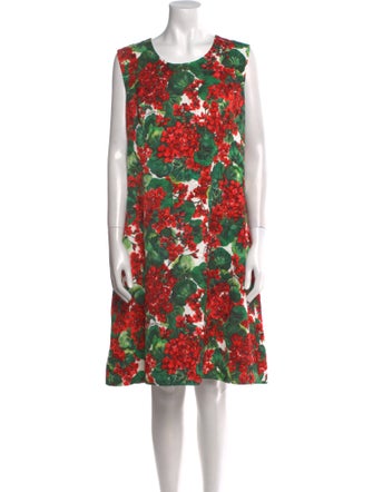Dolce & Gabbana Floral Print Knee-Length Dress
