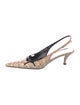 Dolce & Gabbana Snakeskin Animal Print Slingback Pumps