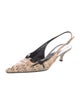 Dolce & Gabbana Snakeskin Animal Print Slingback Pumps