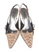 Dolce & Gabbana Snakeskin Animal Print Slingback Pumps