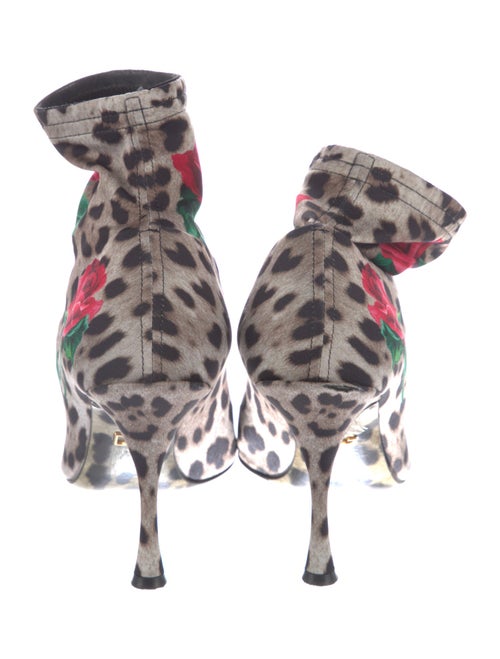 Dolce & Gabbana Neoprene Floral Print Sock Boots