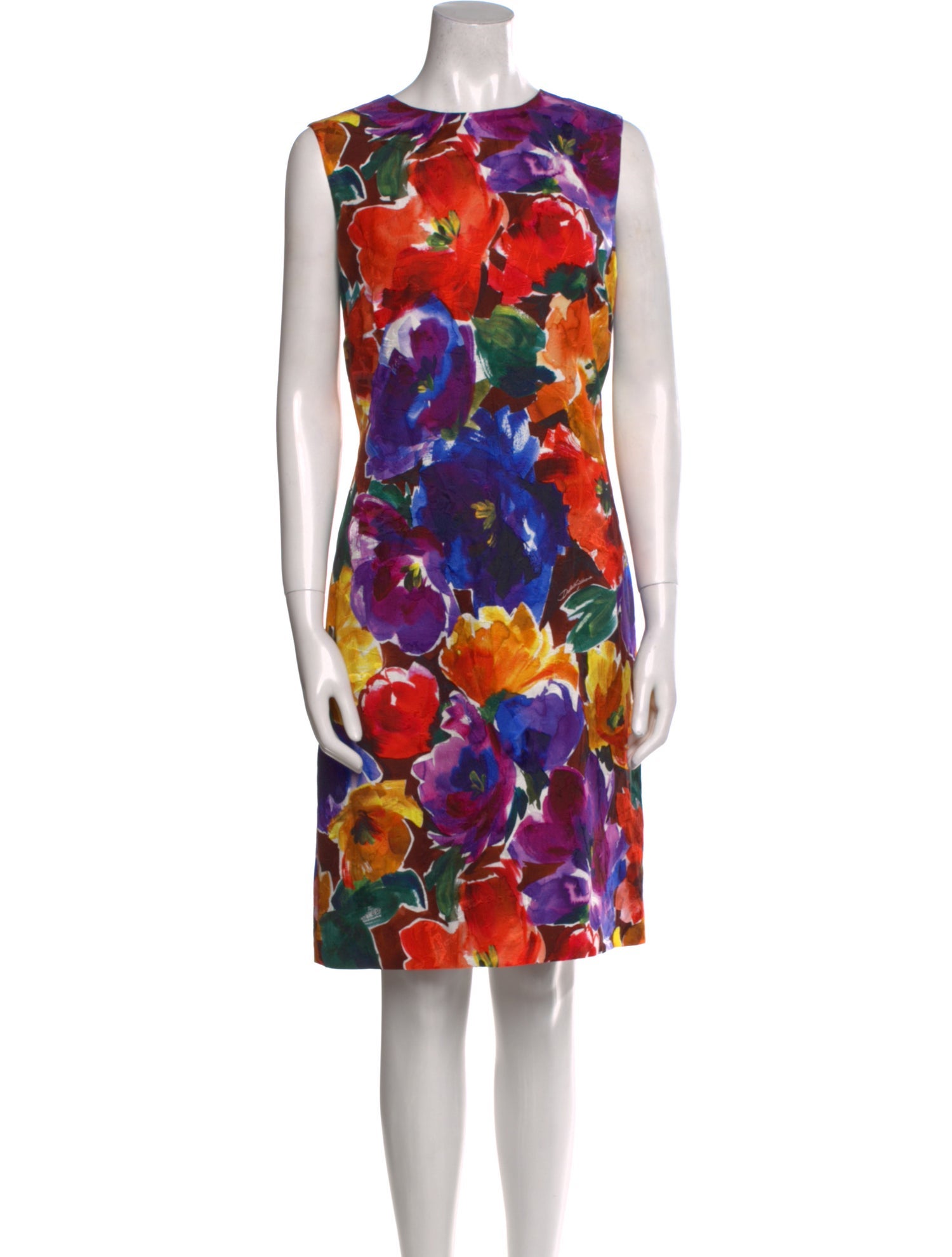 Dolce & Gabbana Floral Print Knee-Length Dress w/ Tags
