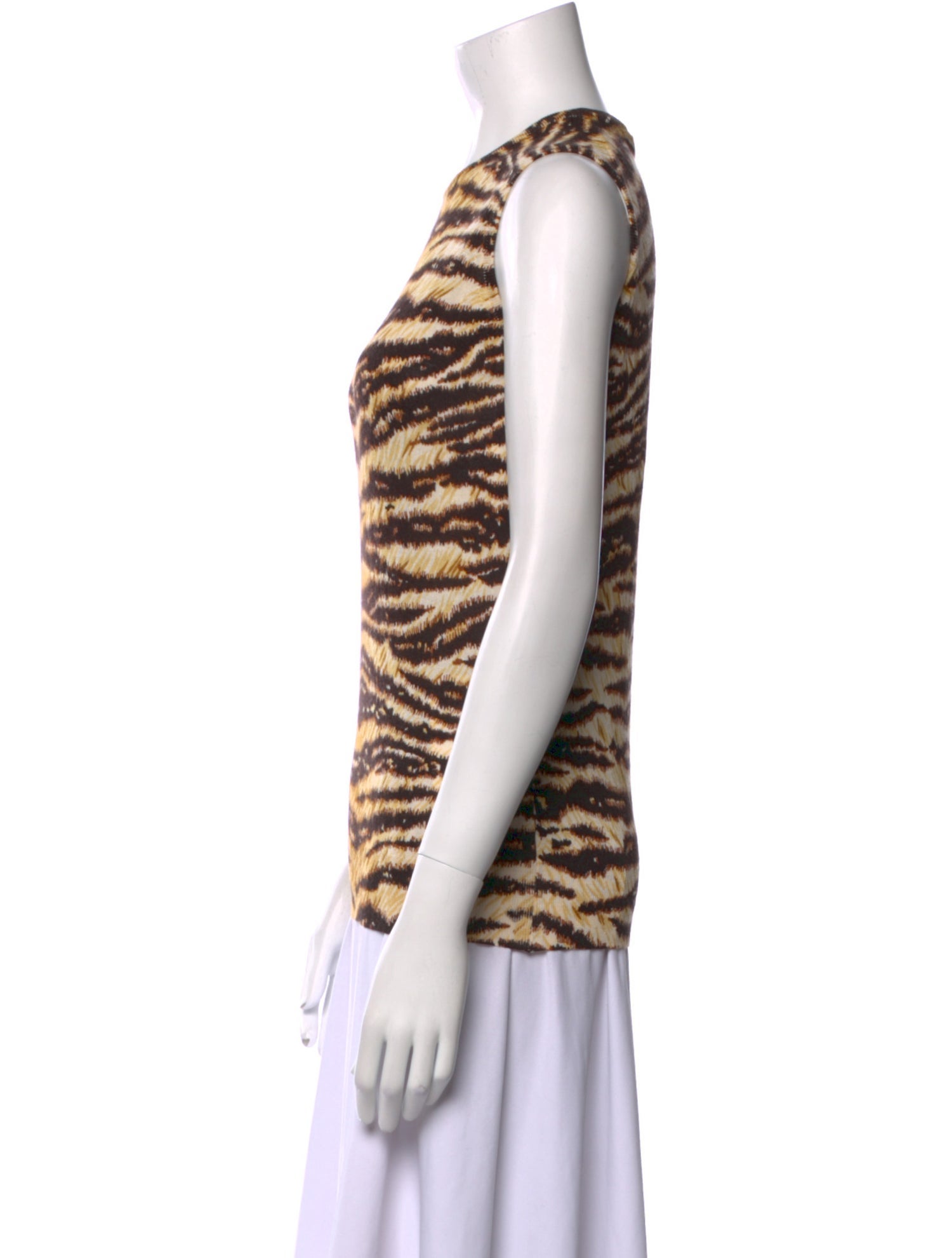 Dolce & Gabbana Cashmere Animal Print Top