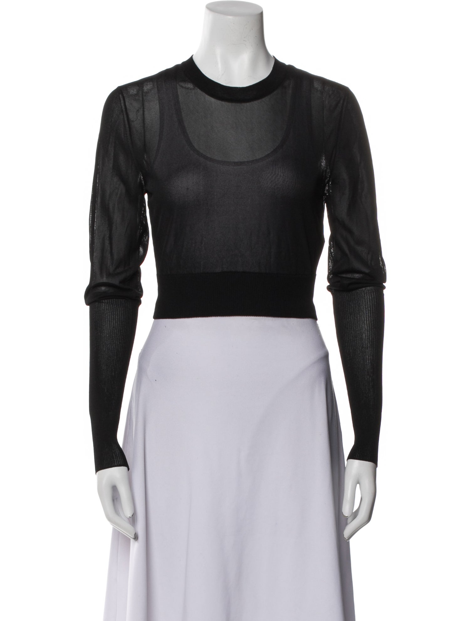 Dolce & Gabbana Crew Neck Long Sleeve Crop Top w/ Tags